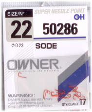 Haken Owner Sode rot (50286) Gr????�e 16-22