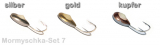 Mormyschka Set Nr. 8 zum Eisangeln 6 St?�ck, silber, gold, kupfe
