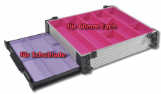 Rive Facheinsatz für 60-er Fach, rosa, 5 gleiche Einsätze