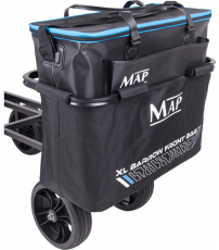 MAP Transportsystem X4 Extending Barrow MK2 + XL Front Accessory Bag, 4 Räder, Modell 2025
