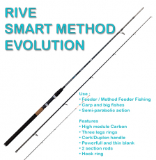 Rive Smart Method Evolution Feederrute 3.60m, 80gr. Wurfgewicht, 3 Carbonspitzen
