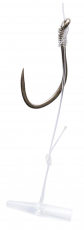 Drennan Hooklength Plate 6 (15cm), Carp Pushstop, gebundene Pellethaken mit Öhr
