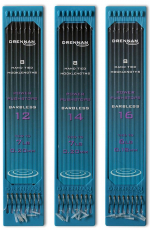 Drennan Hooklength Plate 6" (15cm), Power Pushstop, gebundene Pellethaken mit Öhr