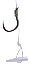 Drennan Hooklength Plate 6 (15cm), Power Pushstop, gebundene Pellethaken mit Öhr