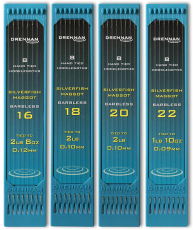 Drennan Hooklength Plate 6"(15cm), Silverfish Maggot, nickel