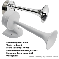 Bootshorn verchromt, 12V 1.5A, 350 Hz
