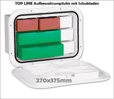 Decksausstattung TOP LINE Aufbewahrungsluke mit Schubladen, weiß, 270x375mm