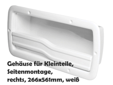 Decksausstattung Gehäuse für Kleinteile Seitenmontage rechts 266x561mm weiß