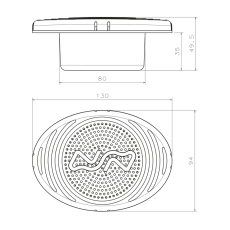 Elektrisches Einbau Signalhorn 12V 1.5A 400 Hz