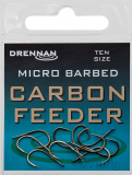 Drennan Carbon Feeder Haken Gr. 8 bis 18, 10 Haken pro Päckchen