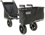 MAP Transportsystem X4 Extending Barrow MK2 + XL Front Accessory Bag, 4 Räder, Modell 2025