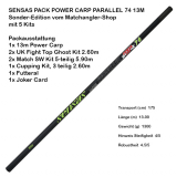 Sensas Kopfrute Power Carp 74 als 13m Pack mit 5 Kits - Sonderedition 2023