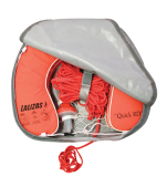 LALIZAS Hufeisenrettungsring-Set Quick RD orange, Rettungsring Light 71325, 30m Seil, Graue Hülle