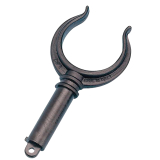 Sockel für Ruderdolle schwarz aus Polyamide, 15mm Aufnahme, Seitenmontage