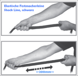 Elastische Festmacherleine - Shock Line, Diam. 12mm, 8m, schwarz